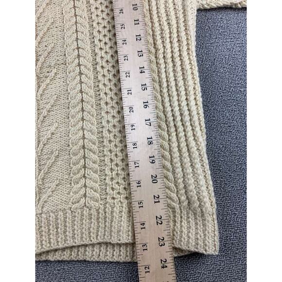 Rare Vintage John Molloy Sweater Women Cream Cable Knit Irish Wool Hand Woven - Picture 5 of 6